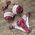 Women Sexy Swimwear Push up Swimsuit Female Bikini Halter Summer Beach Swimsuit Women Lace Bikini Set