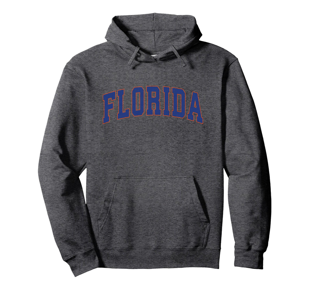 Florida Fl Athletic Sports Orange 80S 90S Hoodie - Novelty Apparel Unisex