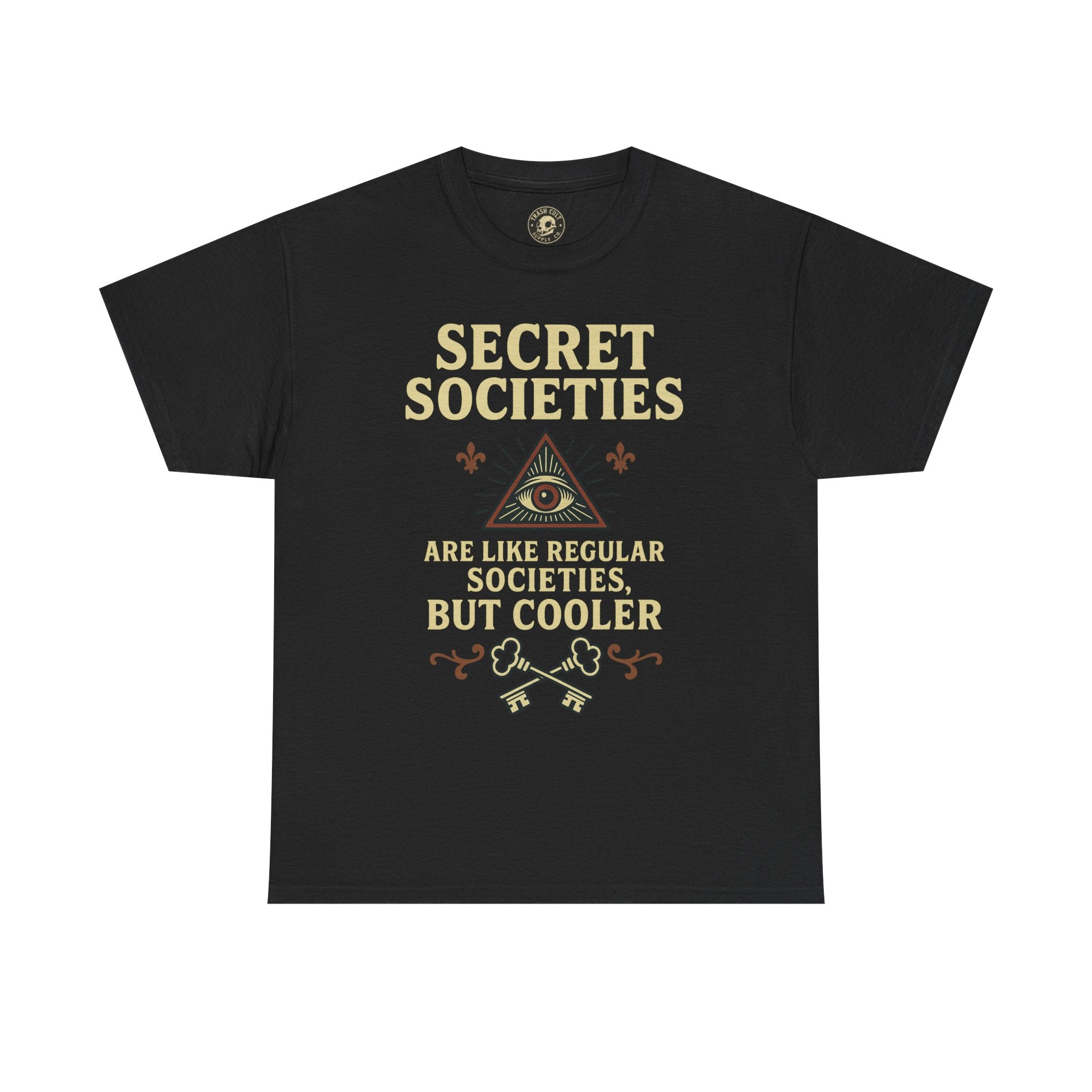 Secret Societies Shirt – Illuminati Eye Graphic Tee – Gildan 5000 Soft Cotton – Trash Cult Vintage Design