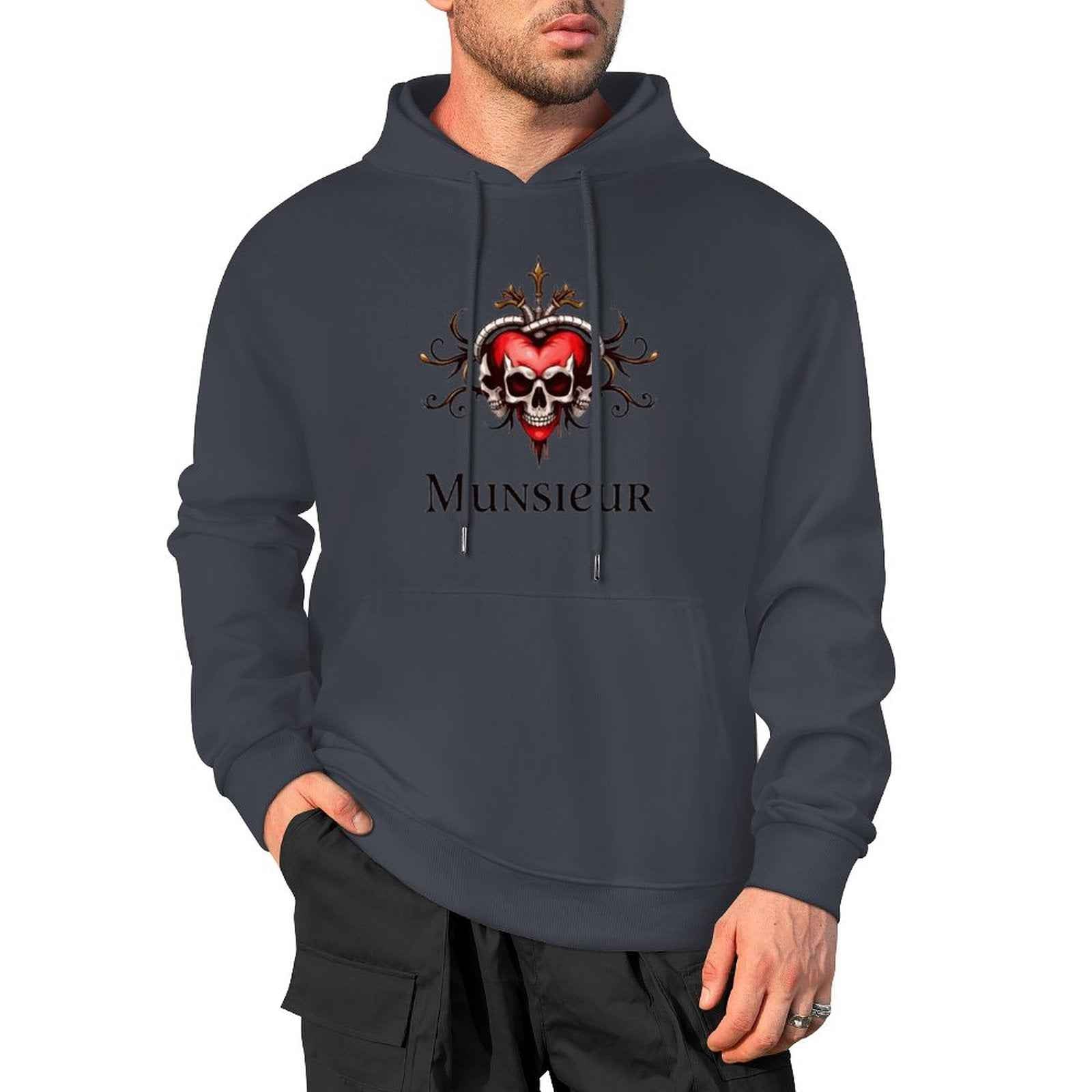 Deadly Love Hoodie | Heart Skull Gothic Streetwear | MUNSIEUR