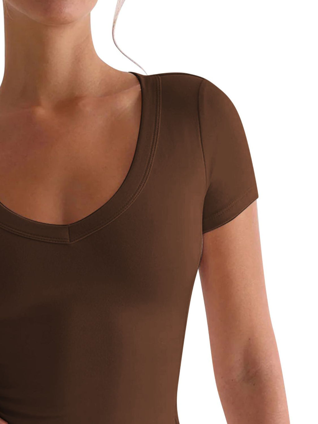 Women's Scoop Collar Fitted T-Shirt