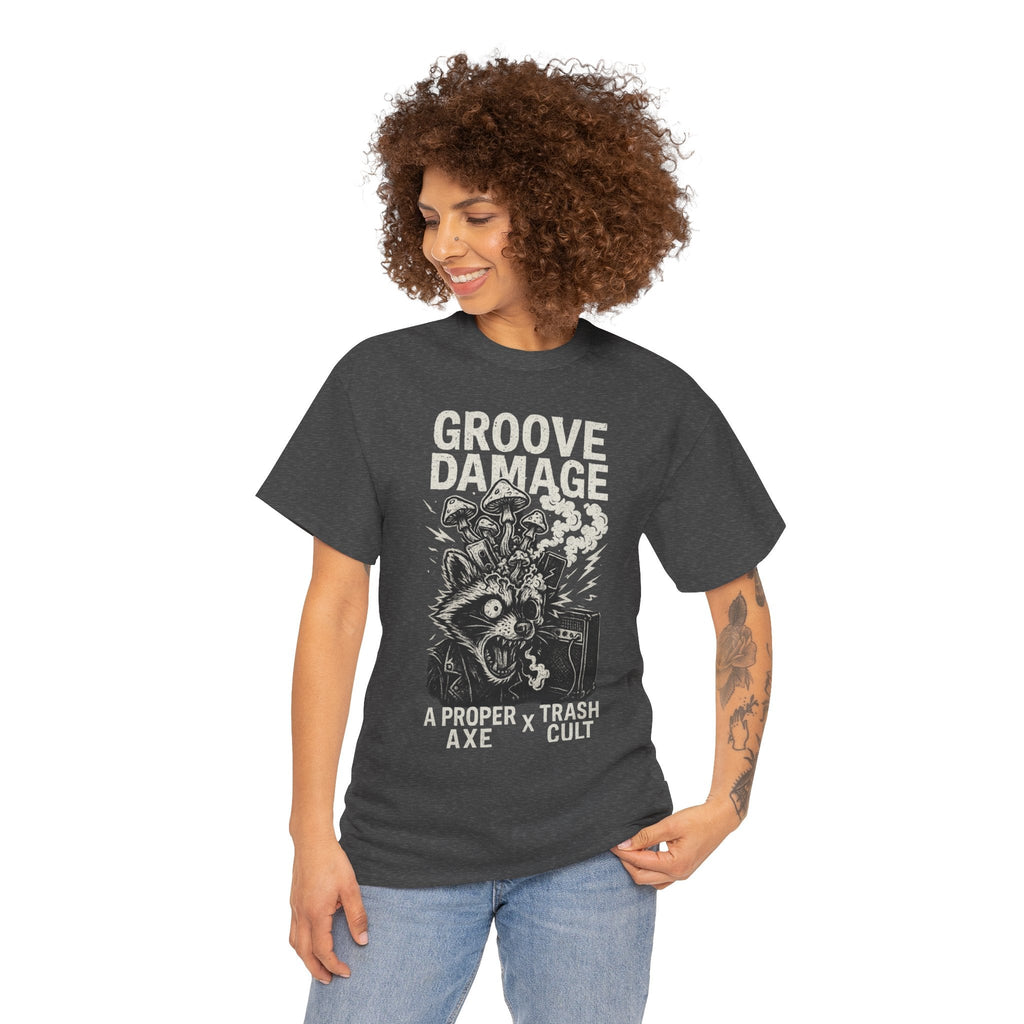 Groove Damage T-Shirt – A Proper Axe x Trash Cult Collab – Stoner Groove Punk Shirt