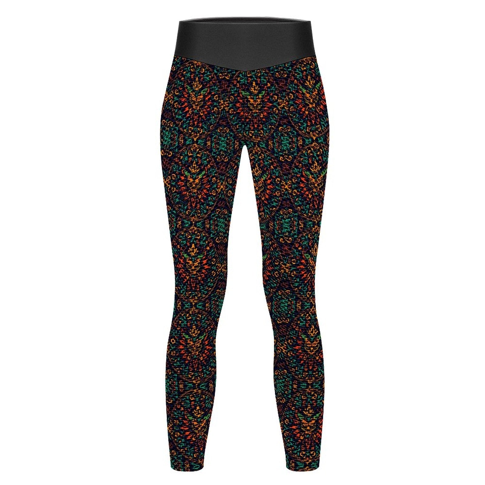Munsieur Custom Printed Honeycomb Textured Yoga Leggings for Women
