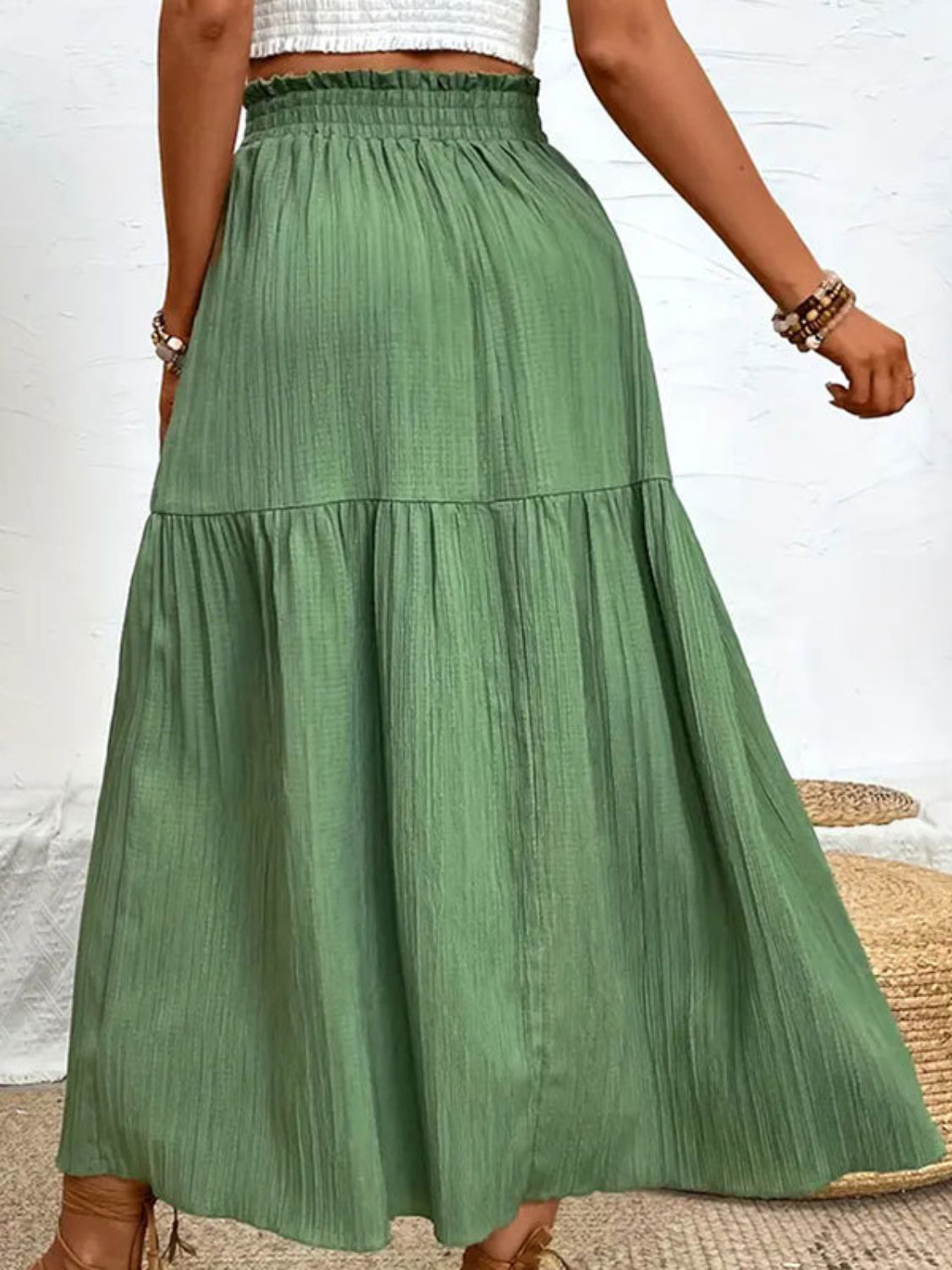 Women's Stylish Frill Slit Skirt