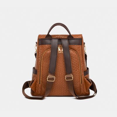 Stylish PU Leather Backpack for Everyday Adventures