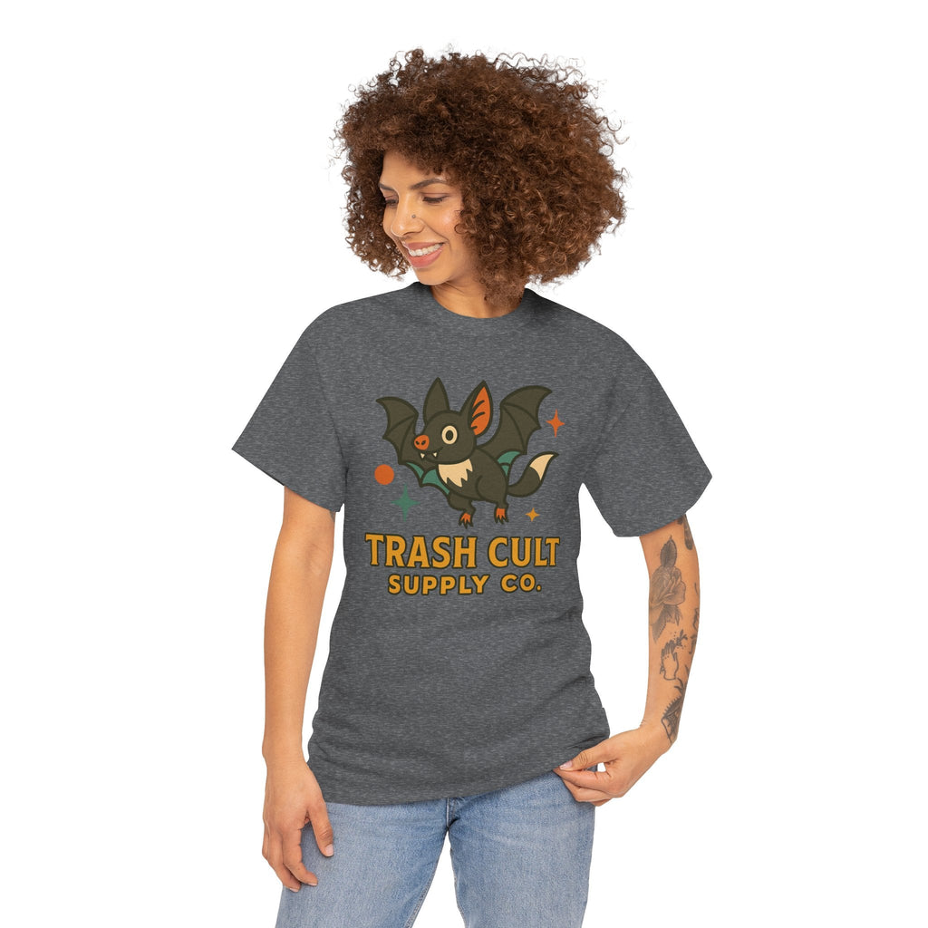 Trash Cult Supply Co. Unisex Heavy Cotton Tee - Fun Graphic Tee for Casual Wear, Perfect Gift for Bat Lovers, Halloween T-Shirt, [...]