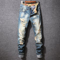 Men's American Style Ripped Designer Brand Pants Casual Loose