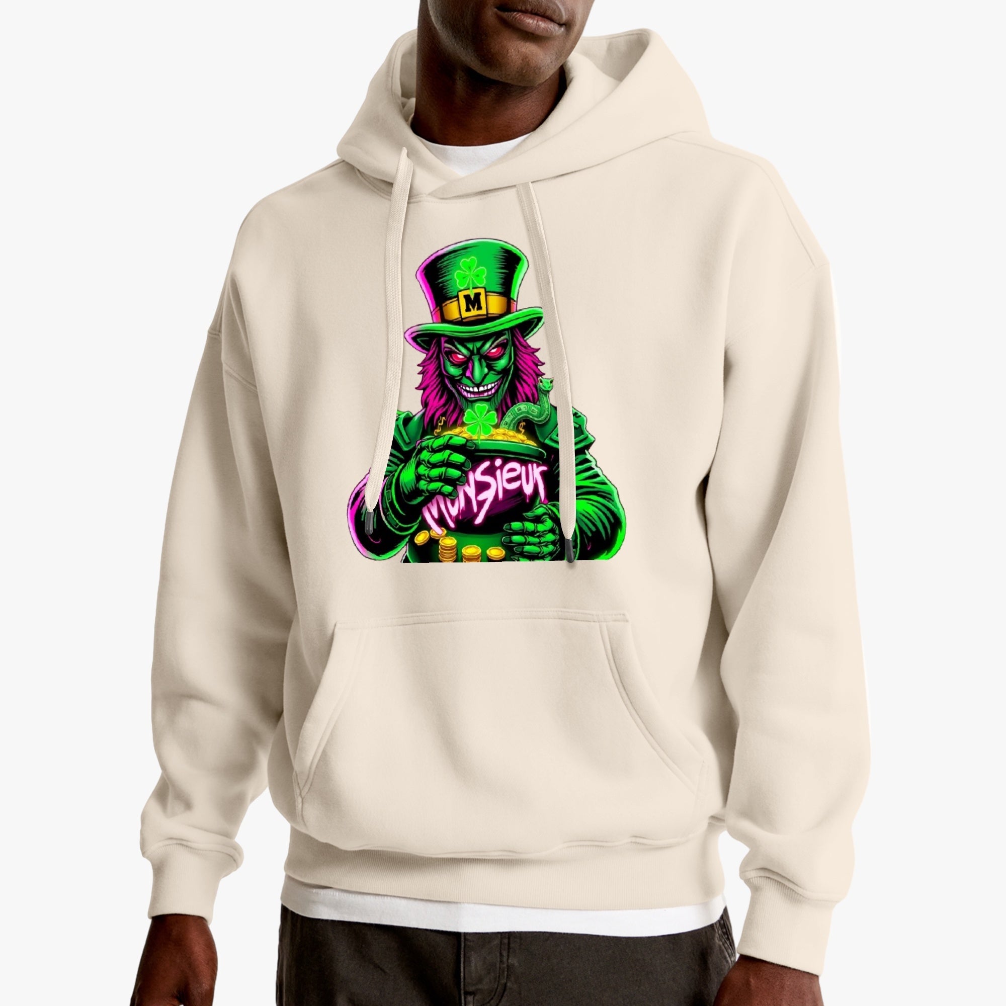 St. Patrick's Day Collection Munsieur Leprechaun Mafia Unisex Premium Pullover Hoodie Sweater