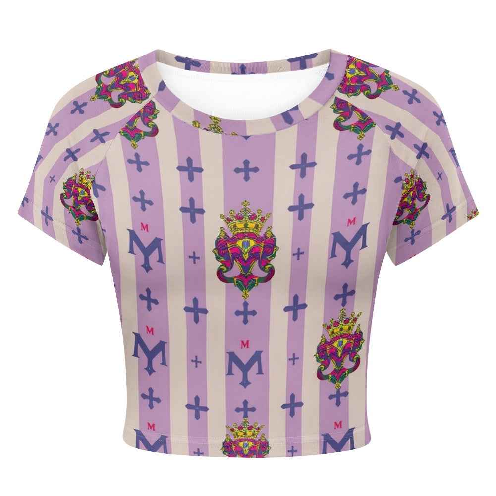 MUNSIEUR Tight cropped navel-baring T-shirt