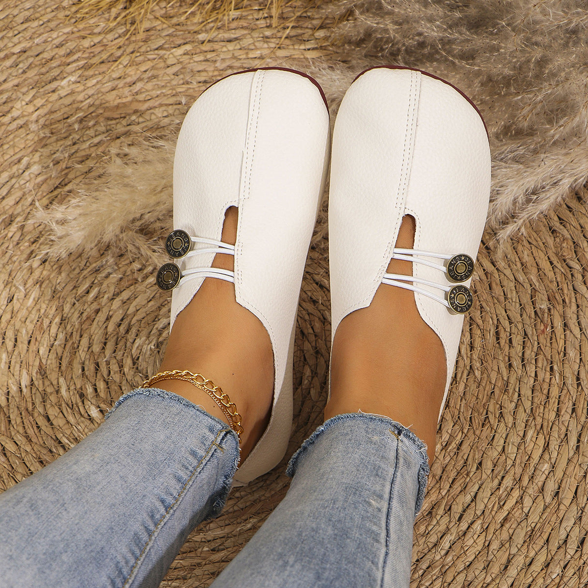 Round Toe Slip-Ons