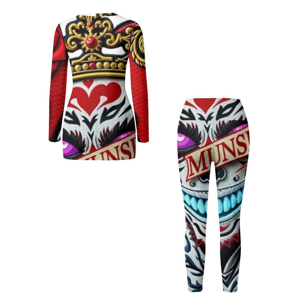 MUNSIEUR Women's Jumpsuit All Over Print Valentine's Day Collection