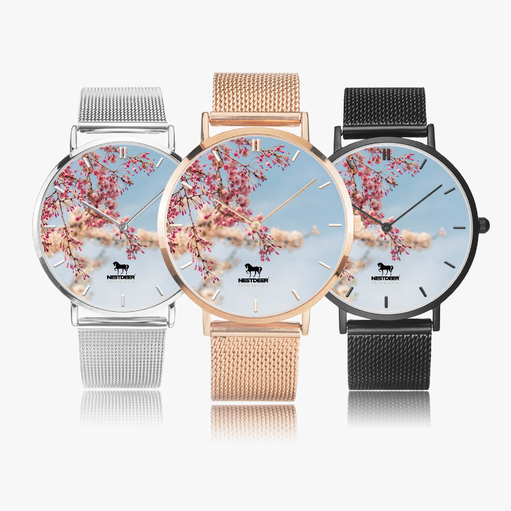 170. Fashion Ultra-thin Stainless Steel Quartz Watch (With Indicators)