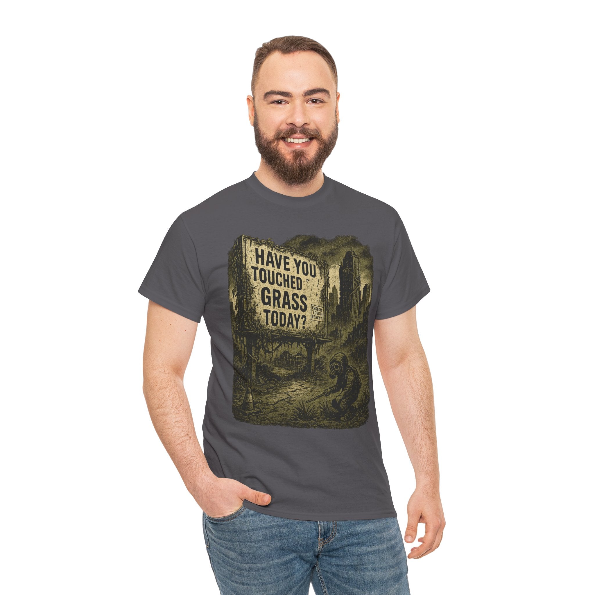 Post-Apocalyptic "Have You Touched Grass Today?" Shirt – Trash Cult Supply Co.