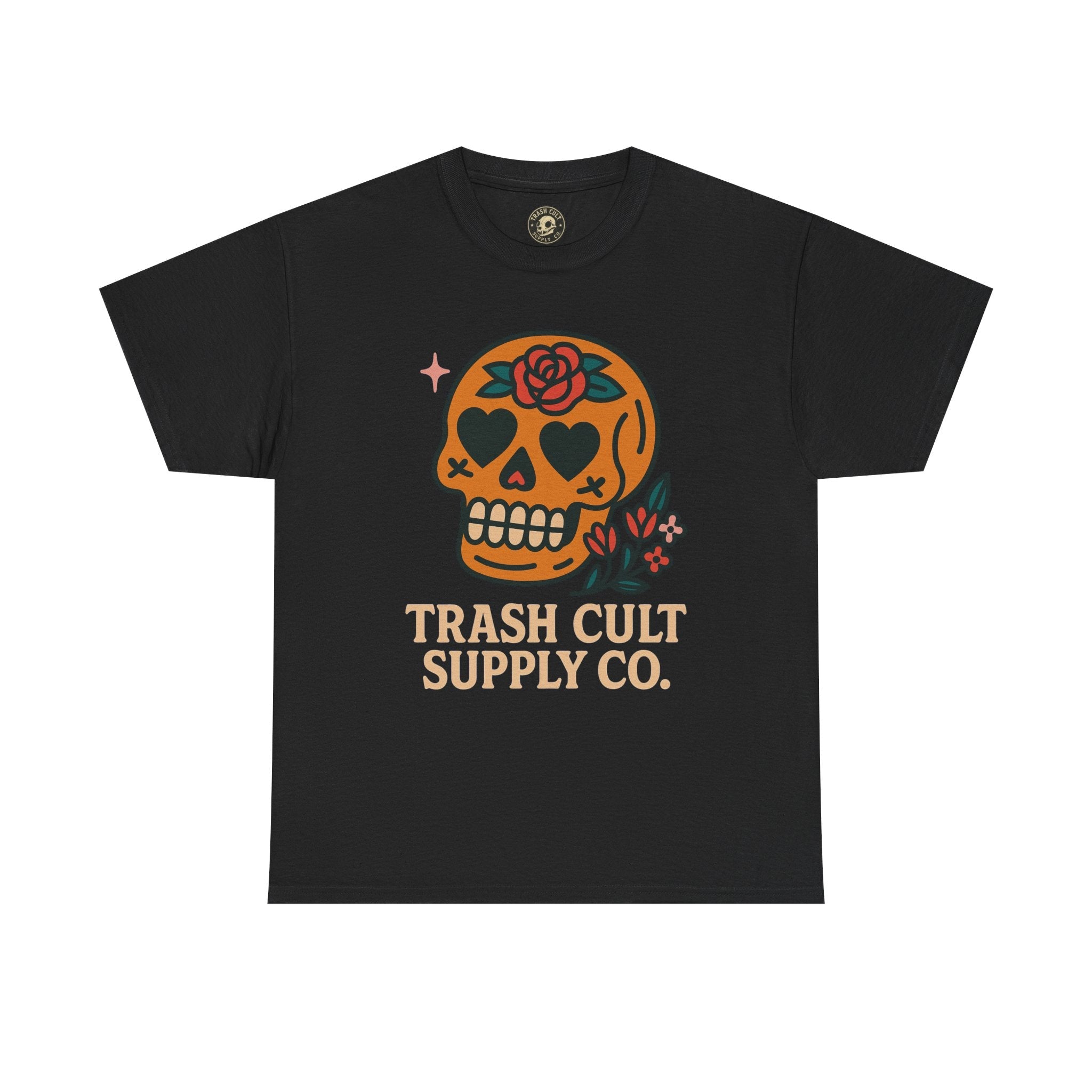 Sugar Skull T-Shirt – Trash Cult Supply Co. – Gildan 5000 Heavy Cotton Tee
