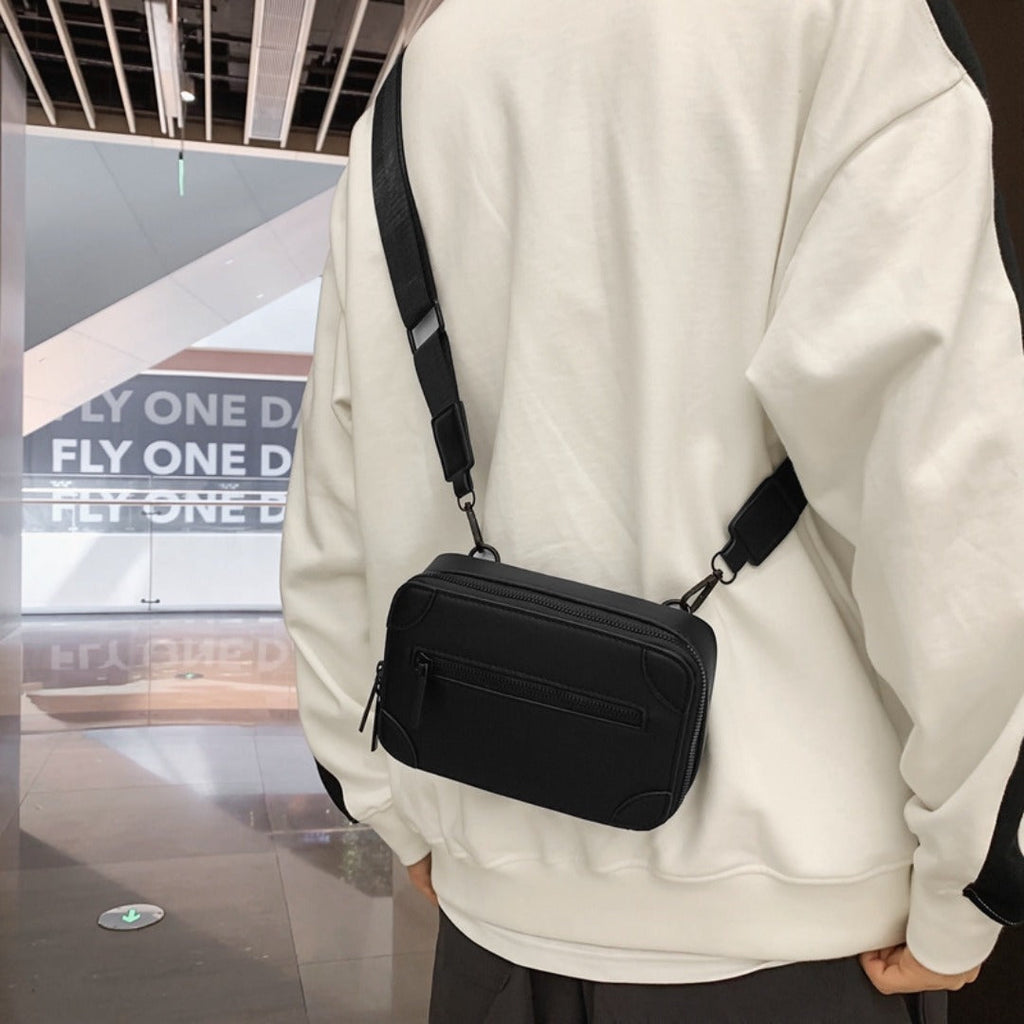Men's Crossbody Bag Simple, Design Box Bag stylish, Small Satchel Shoulder Bag