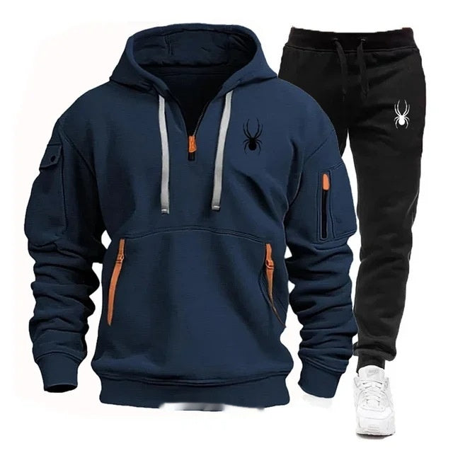 Casual Men's Jogger Set Pocket Polyester