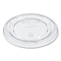 SOLO PETE Flat Straw-Slot Cold Cup Lids, Fits 16 oz to 24 oz, Clear, 100/Pack, 10 Packs/Carton (626TSCT)