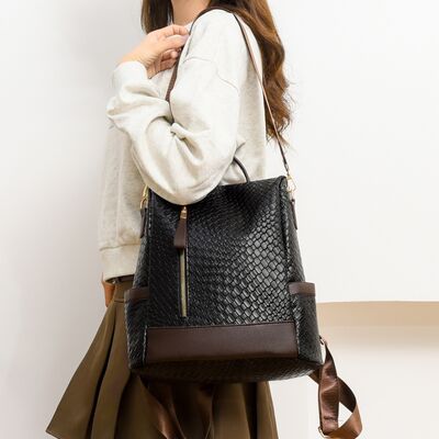 Stylish PU Leather Backpack for Everyday Adventures
