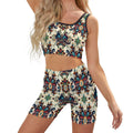 Custom Printed Patterned Ribbed Yoga Sets