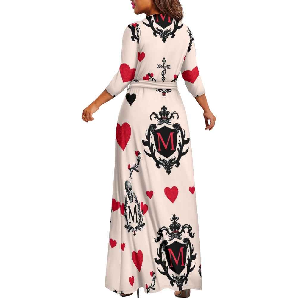 MUNSIEUR V-neck Maxi Dress Valentine's Day Collection New Arrivals