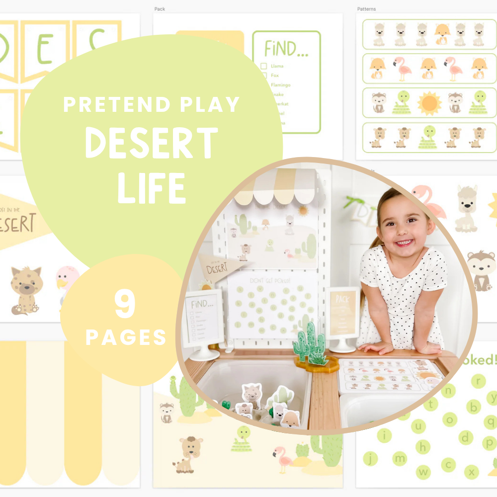 Desert Animals Printable Dramatic Play Kit
