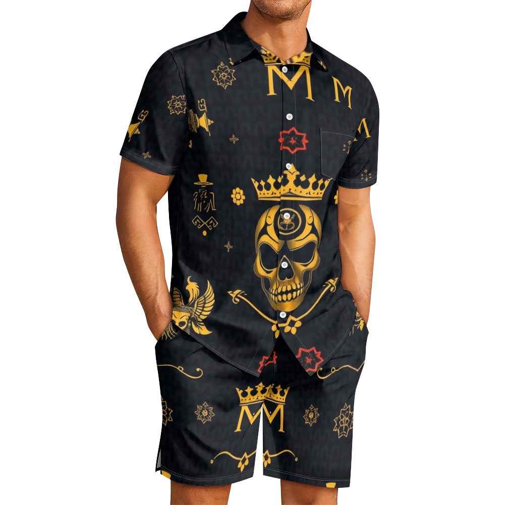 Men's Outfit Set - Two Piece Shorts & Top for Summer Wear