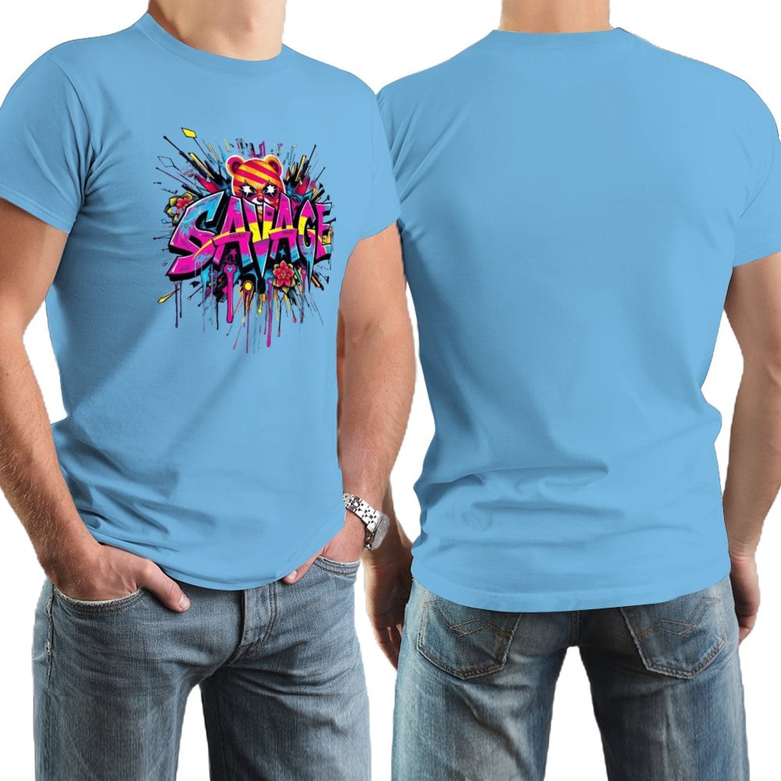 Tee for Men – "Savage" Graphic Streetwear Crown Co.