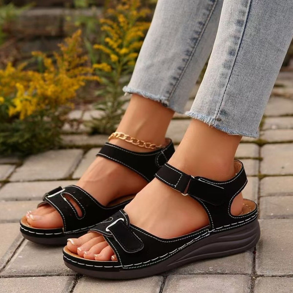 PU Leather Buckle Sandals