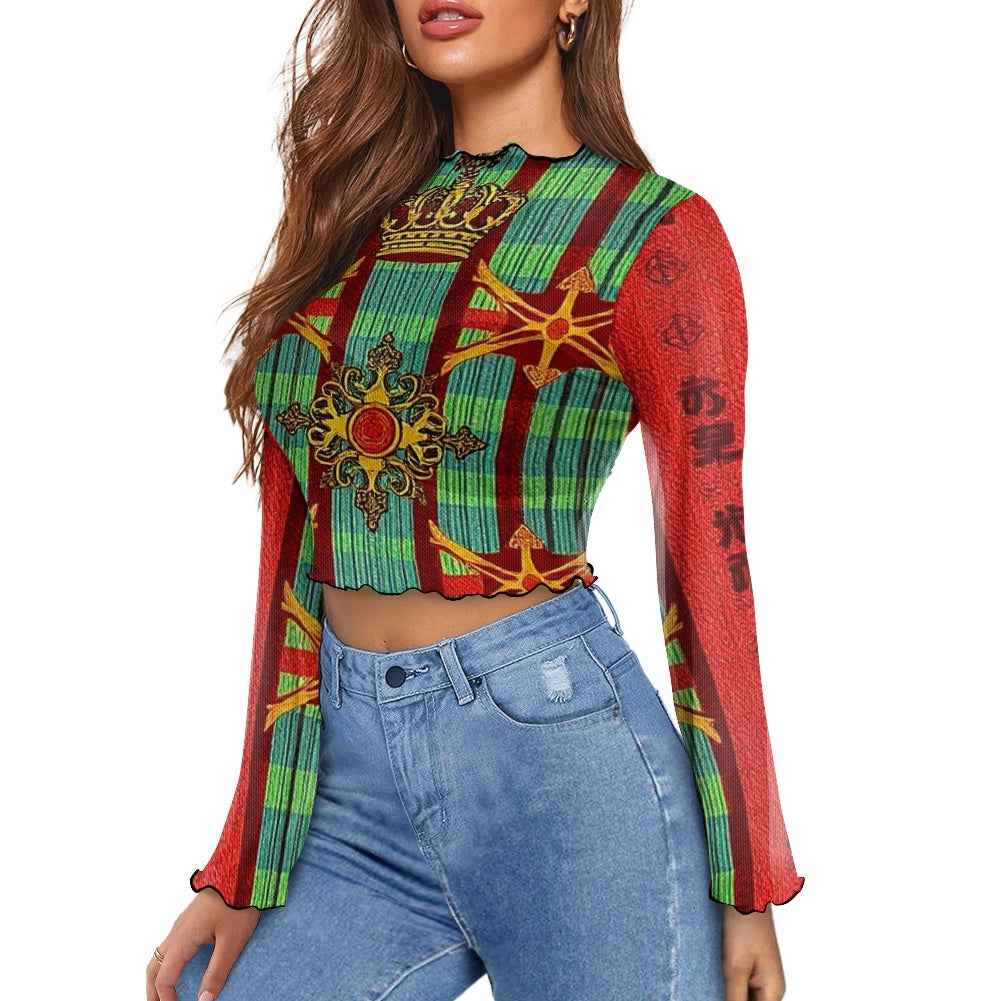 Women's Bell Sleeve Blouse - Stylish Long Sleeve Shirt for Women