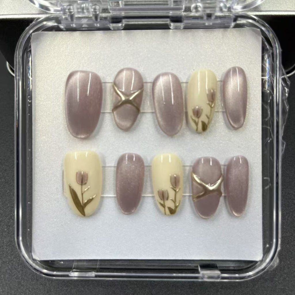 1039- Handmade press on nails fake nails removable