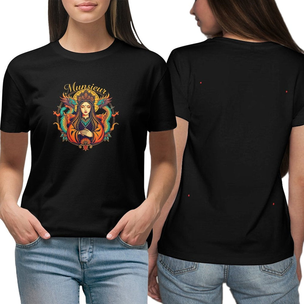 MUNSIEUR Premium Fit Timeless Luxury T-Shirt for Women