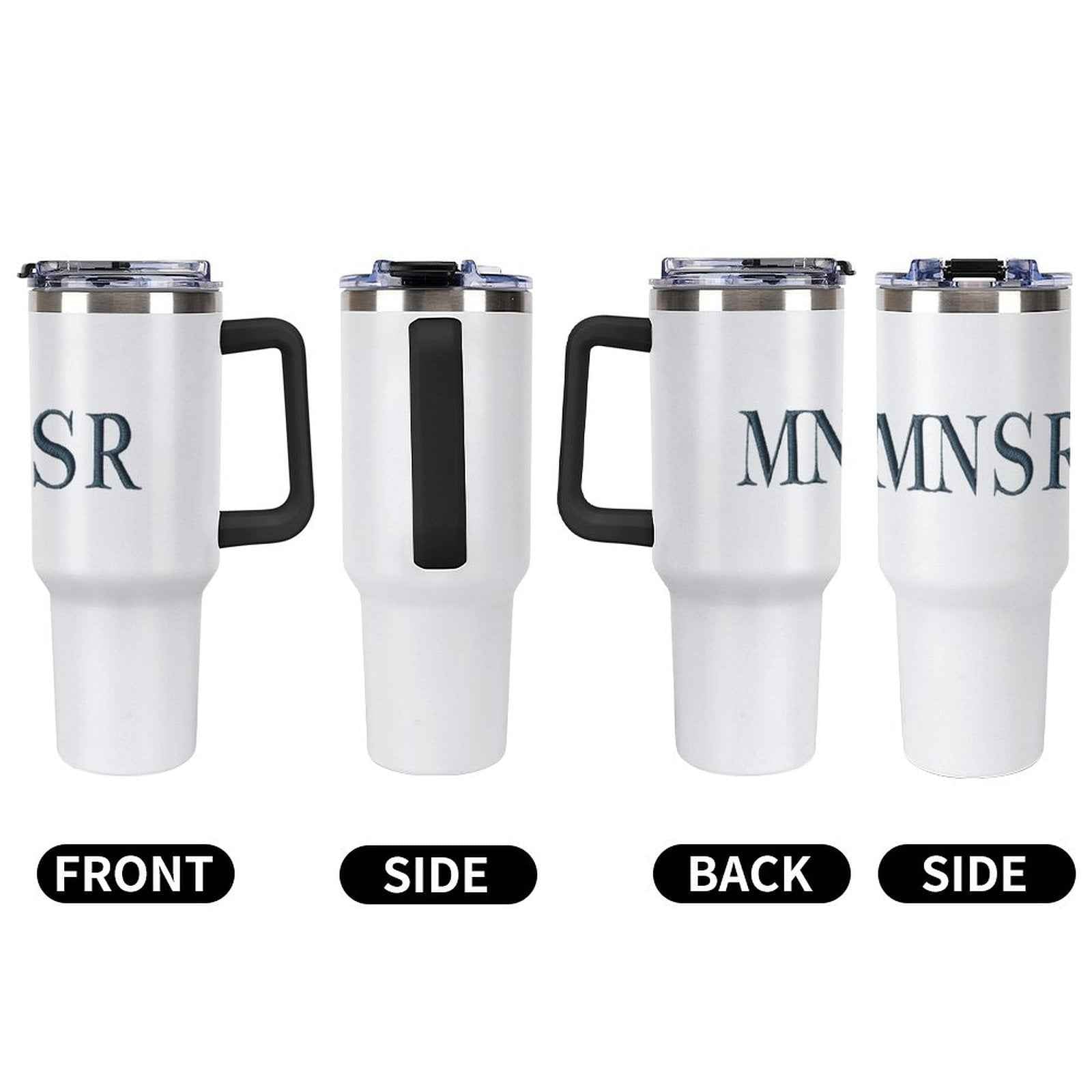 40oz Insulated Tumbler with Handle and Straw Munsieur Brand Accessories