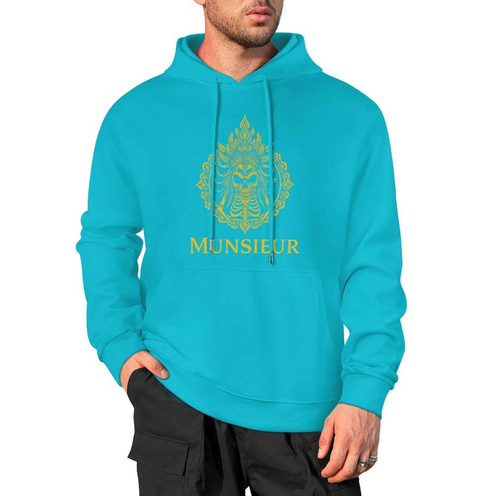 Phantom Threads Hoodie - Intricate Skull Embroidery Gothic Streetwear