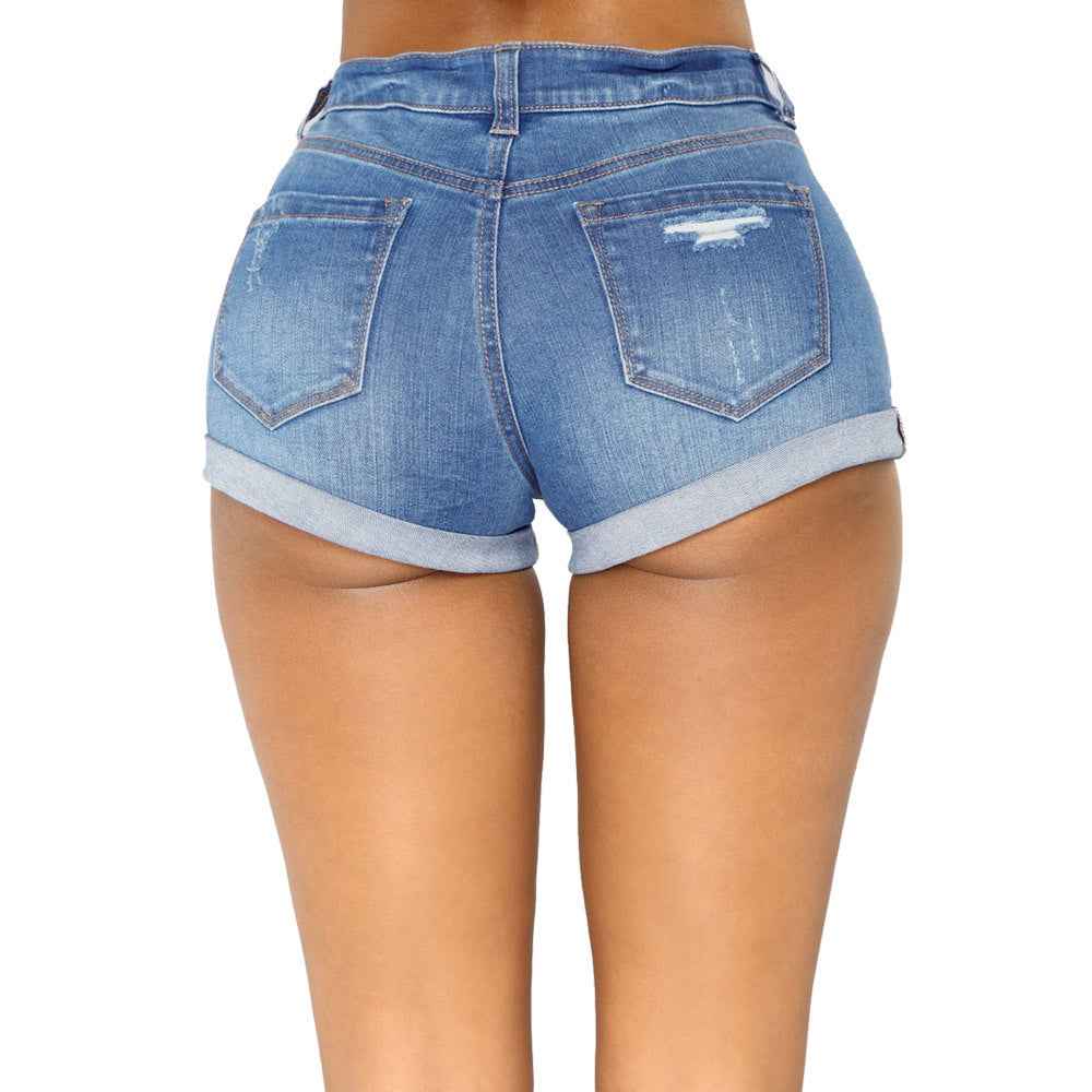 Denim Ripped Flanging Bottoms