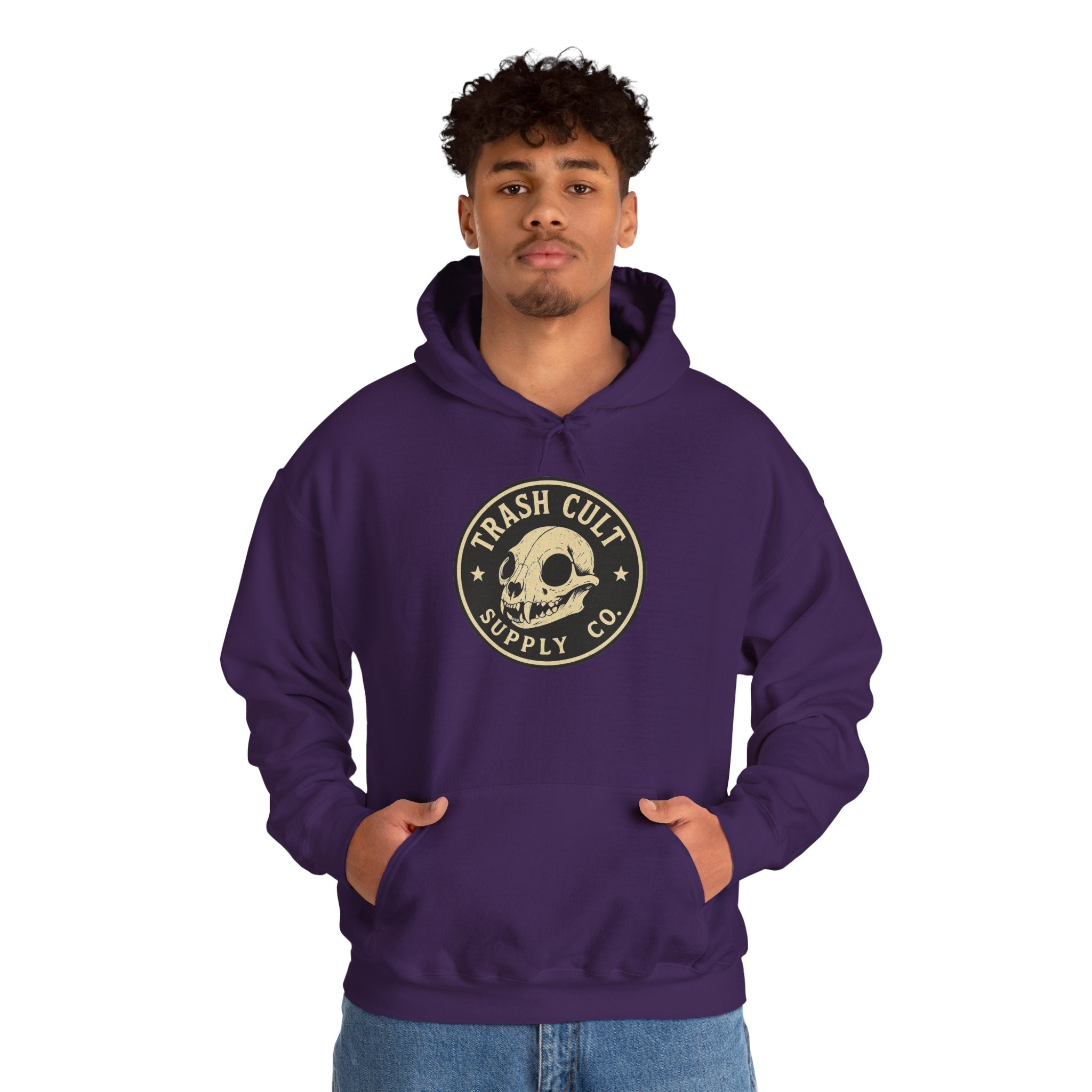 Trash Cult Hooded Sweatshirt, Unisex Hoodie with Skull Design, Perfect for Casual Wear, Gifts for Friends, Cozy Fashion