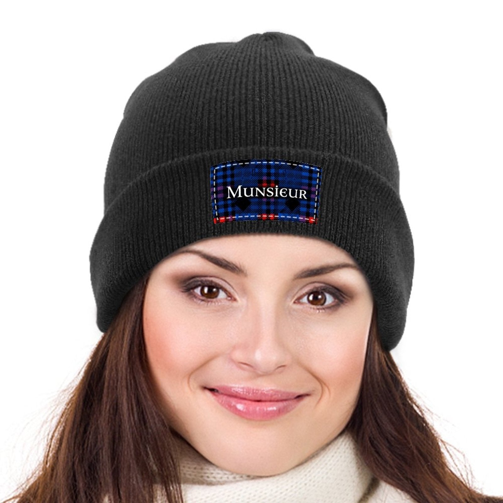 Munsieur Beanie Custom Knit Hat for Cold Weather