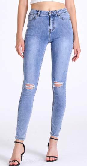 Women's Denim Ripped Slim Stretch Jeans
