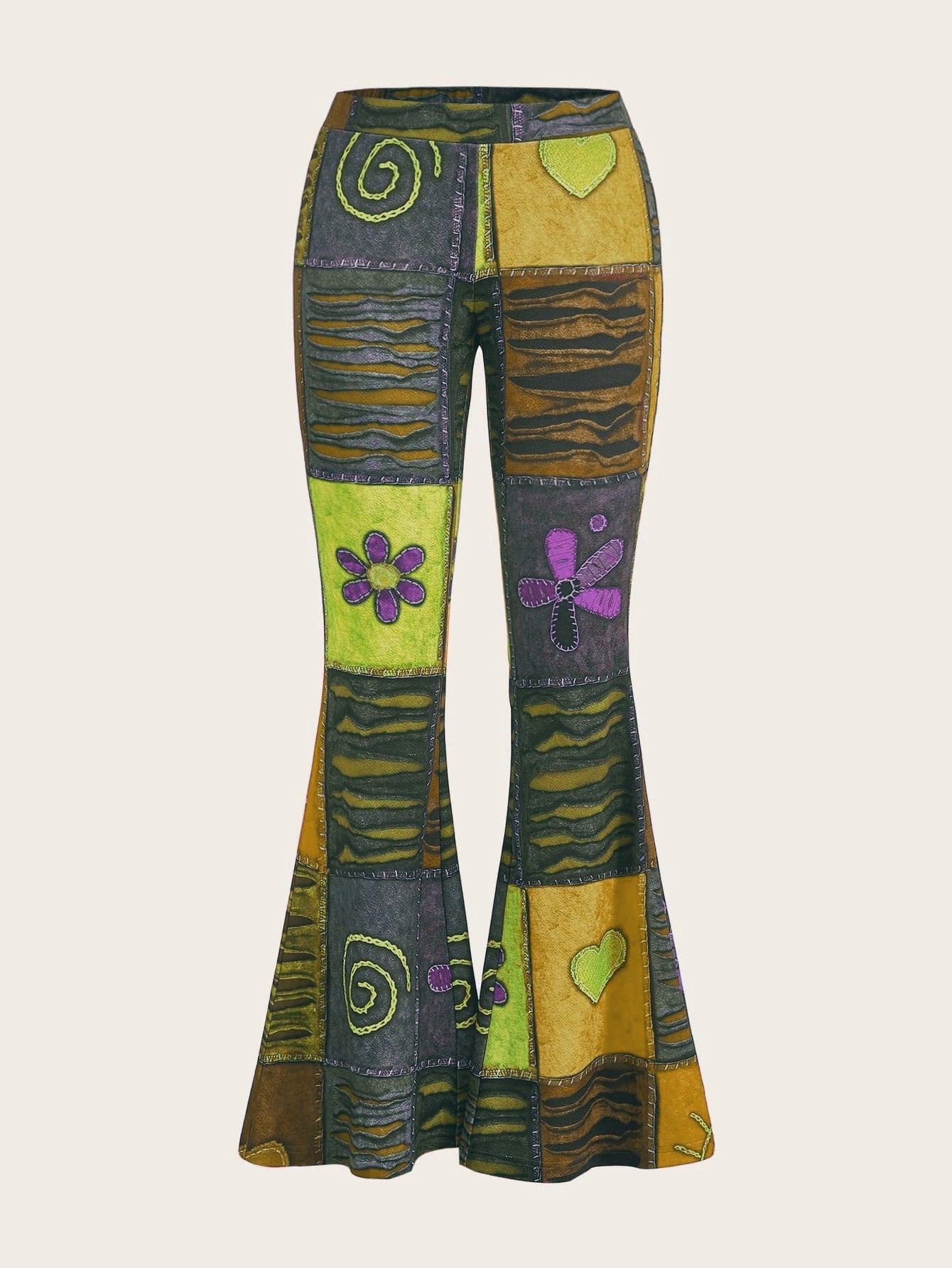 Pattern Abstract Style Personality Trend Tight Jeans