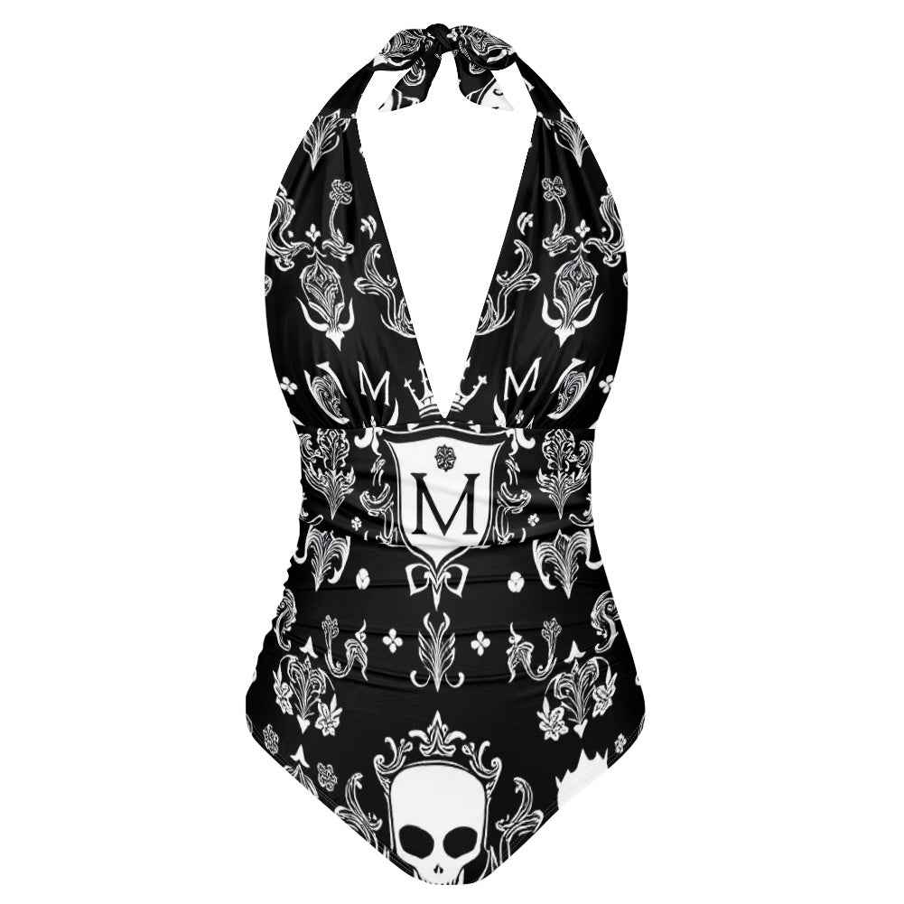 MUNSIEUR All-Over Print Women's High Cut One-piece Swimsuit