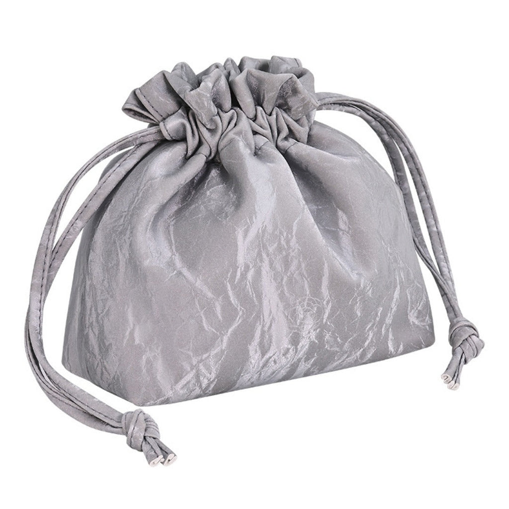 Bundle Mouth Cosmetic Bag – Large Capacity Storage Portable Makeup Bag for Women, Stylish and Functional Design for Everyday Use