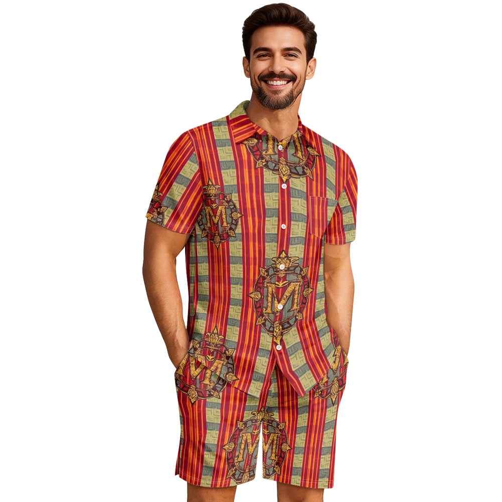 Men's Vacation Shorts Set - Two Piece Casual Beach Outfit