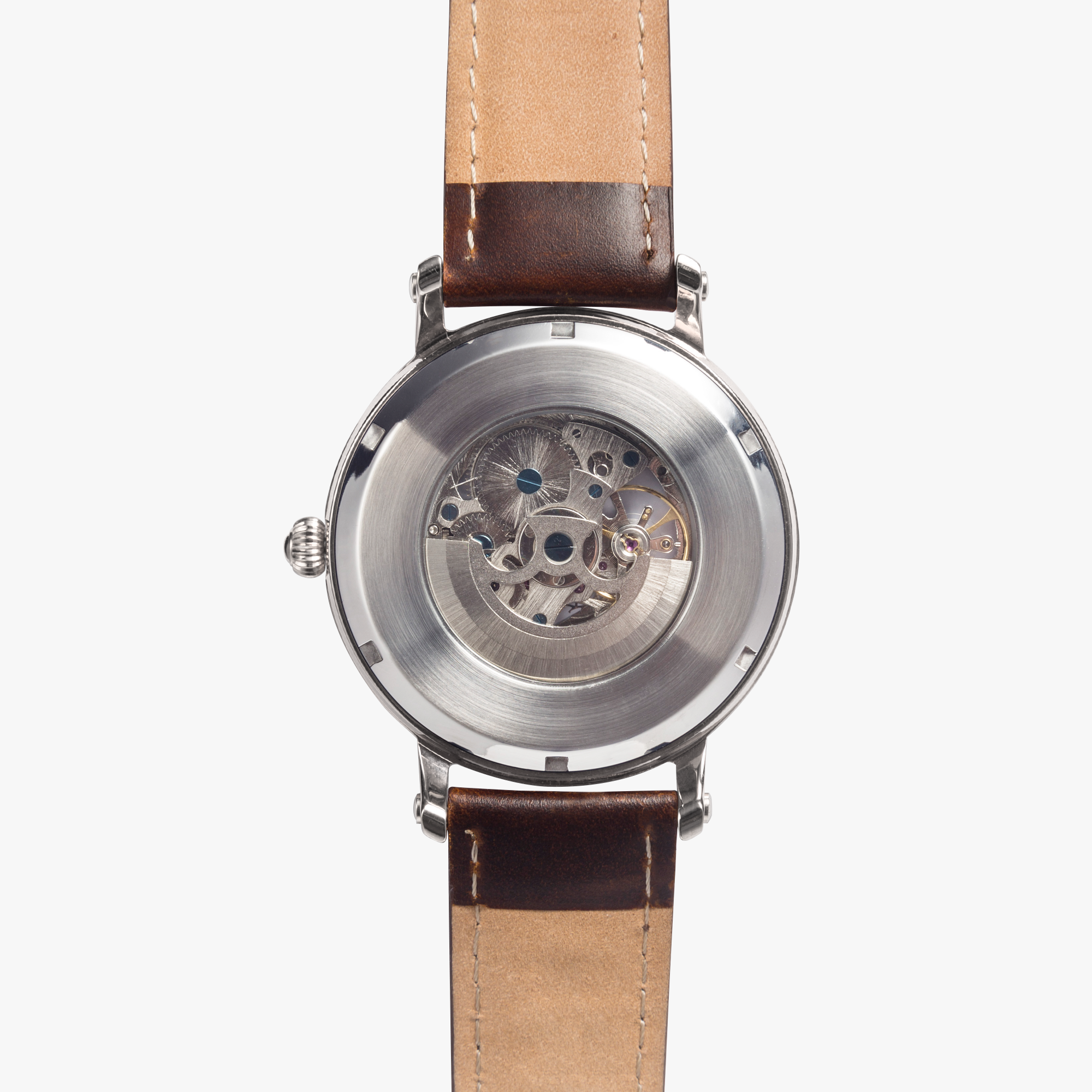 159. 46mm NESTDEER SPRING Unisex Automatic Watch (Silver)