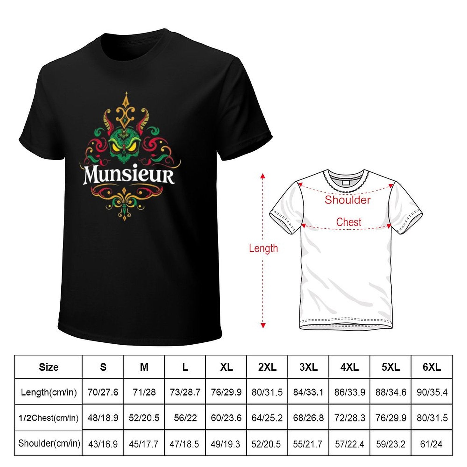 Munsieur Halloween Tee for Men "Big Jin" Streetwear