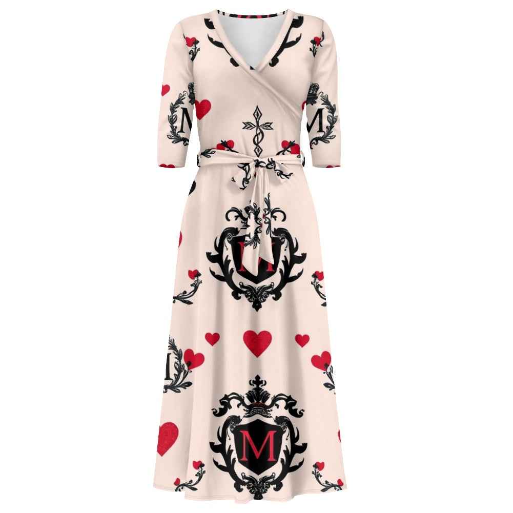 MUNSIEUR V-neck Maxi Dress Valentine's Day Collection New Arrivals