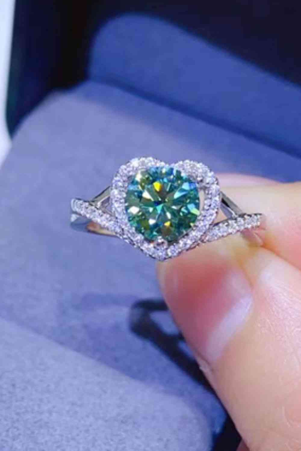 1 Carat Moissanite 925 Sterling Silver Ring