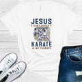 Jesus is My Savior Karate is My Therapy Graphic Tee