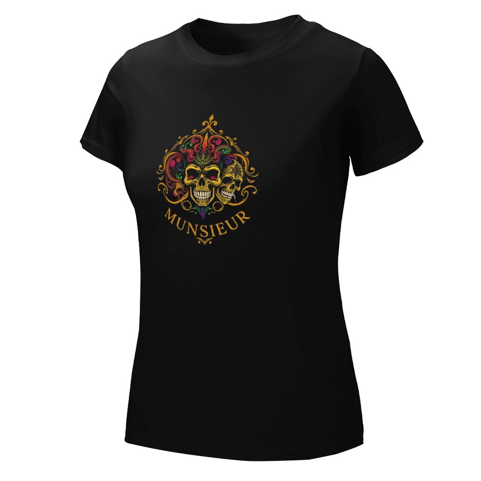 Munsieur Women's T-shirt "Mardi Gras" Designer Streetwear for Her Embroidered