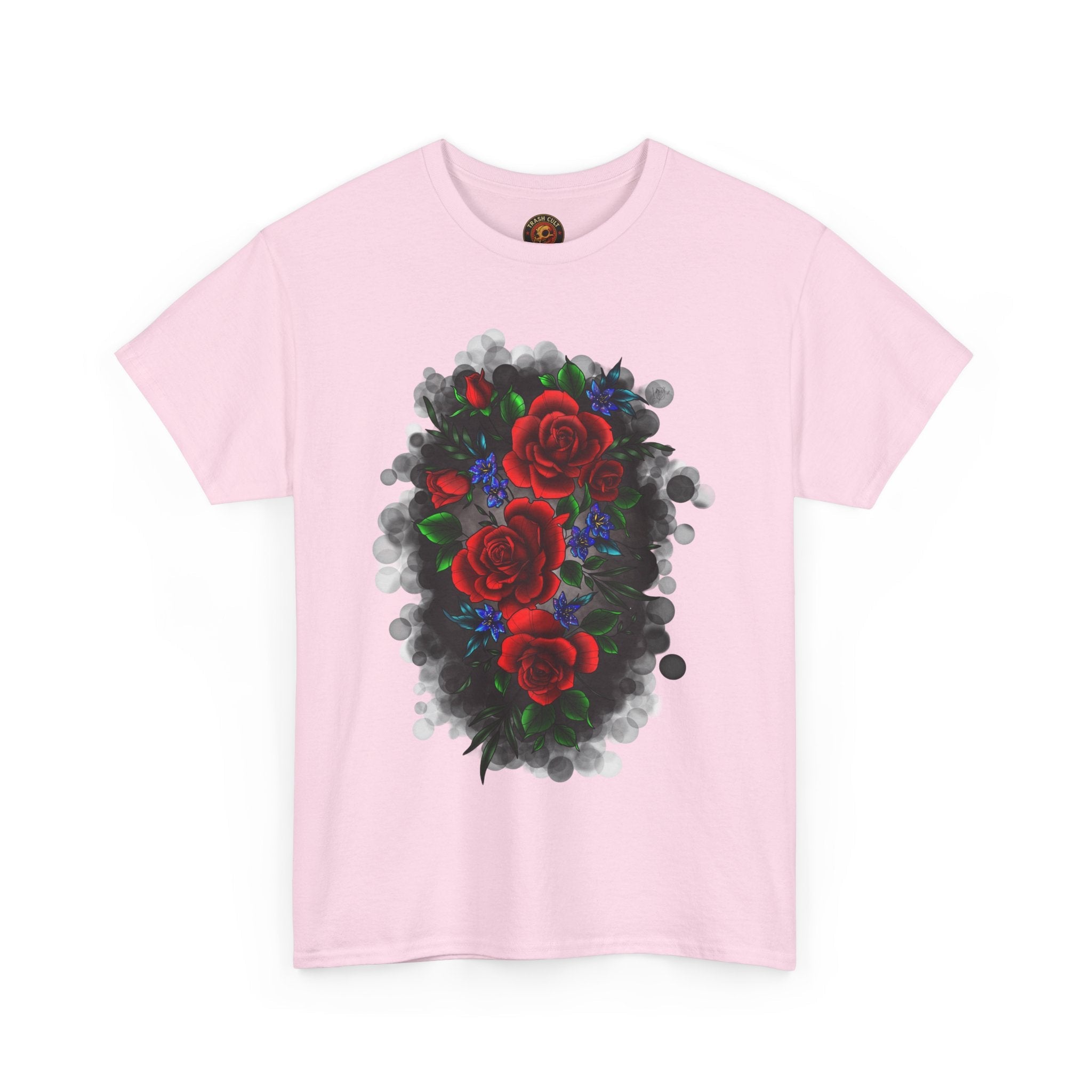 Floral Smoke Tattoo T-Shirt – Lara Davenport x Trash Cult Supply Co. Collab (Gildan 5000)