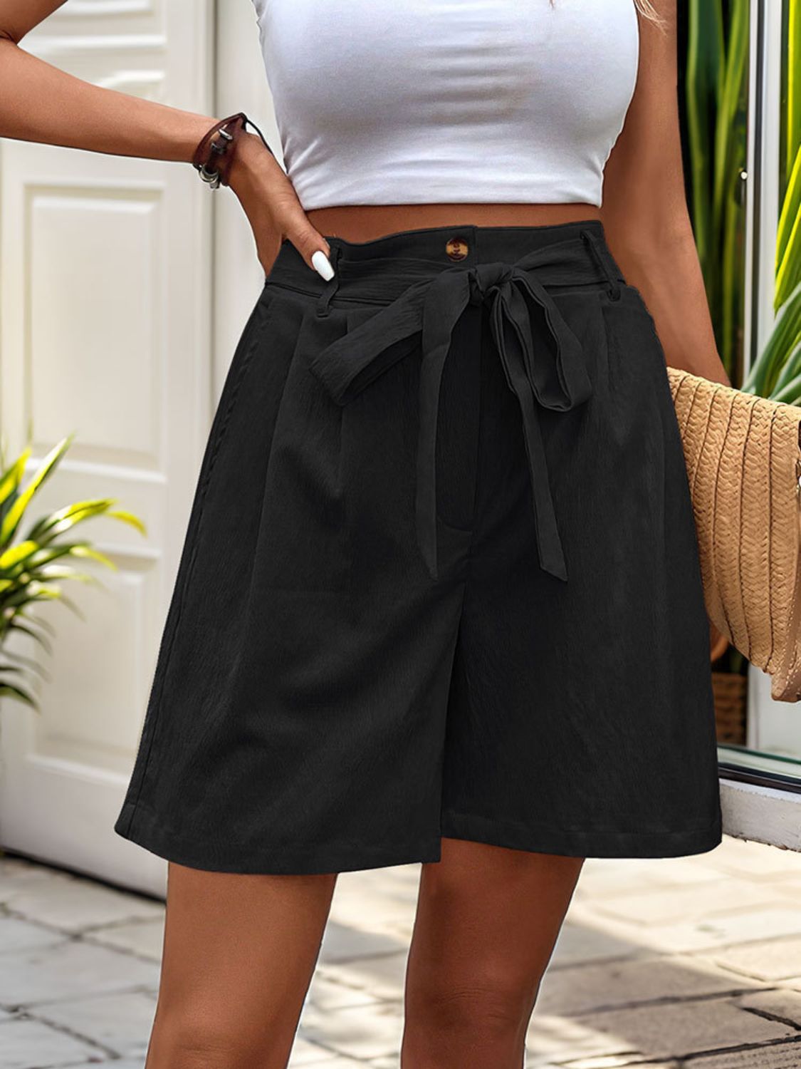 High Waist long Bottoms with Pockets