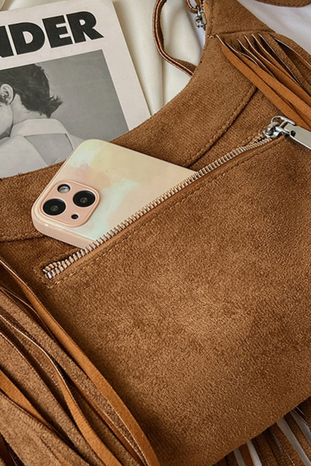 Suede Shoulder Bag